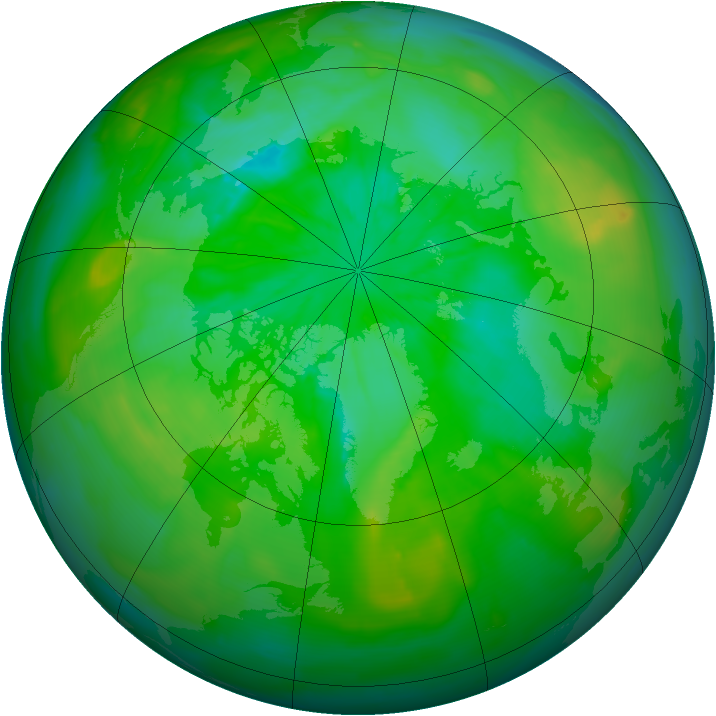 Arctic ozone map for 20 July 2014